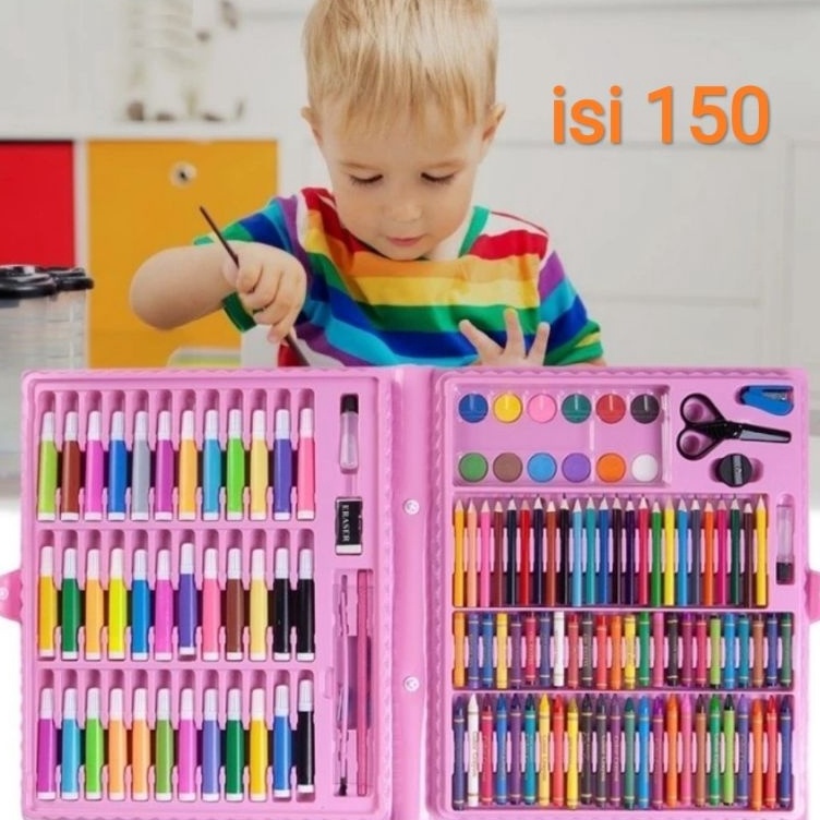 

KODE A34D art set 15 crayon pensil warna set indihe warna hitam pink biru jika kosng dikirim yang ada harap baca ya