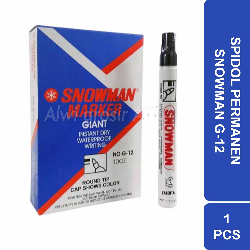 

Spidol Snowman G12 Permanent Marker | 1 pcs