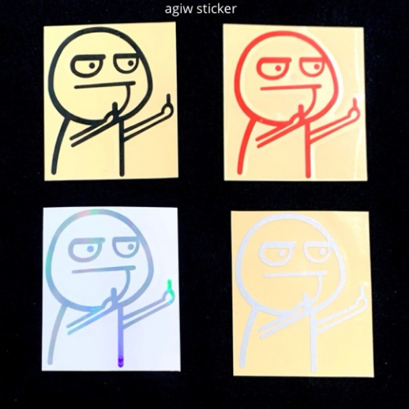 

Sticker middle finger pucek stiker animasi lucu cutting
