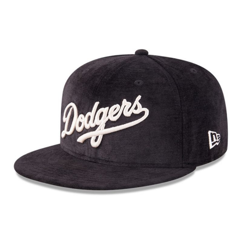 Topi New Era Cap Los Angeles Dodgers Black Velvet 59Fifty Day 59Fifty Fitted Hat Original