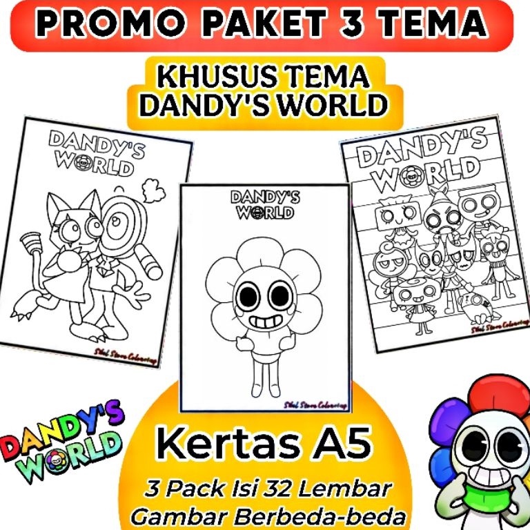 

PROMO 3 TEMA KERTAS GAMBAR MEWARNAI DANDYS WORLD ISI 32 LEMBAR PAUD TK SD KERTAS MEWARNAI KODE K8V4