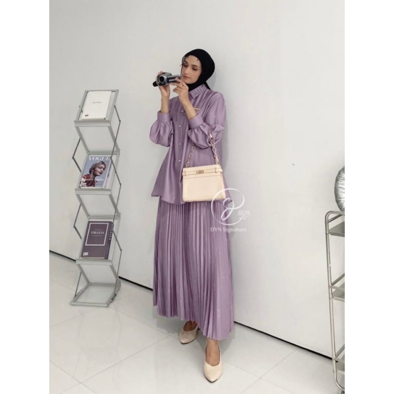 DYN-Shenna Set By DYN Clothingline/Dyn Clothingline terbaru/setelan wanita modern/one set silk
