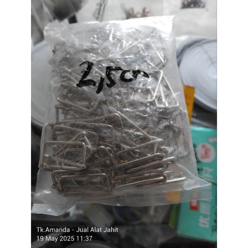Gesper Tas Ring Geser Silver Nikel / Gesper pramuka(harga per pcs)