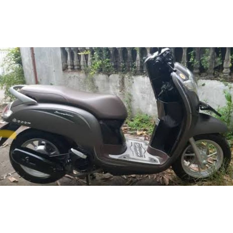 striping stiker les body Honda Scoopy stylish 2018 matte brown abu abu bahan original