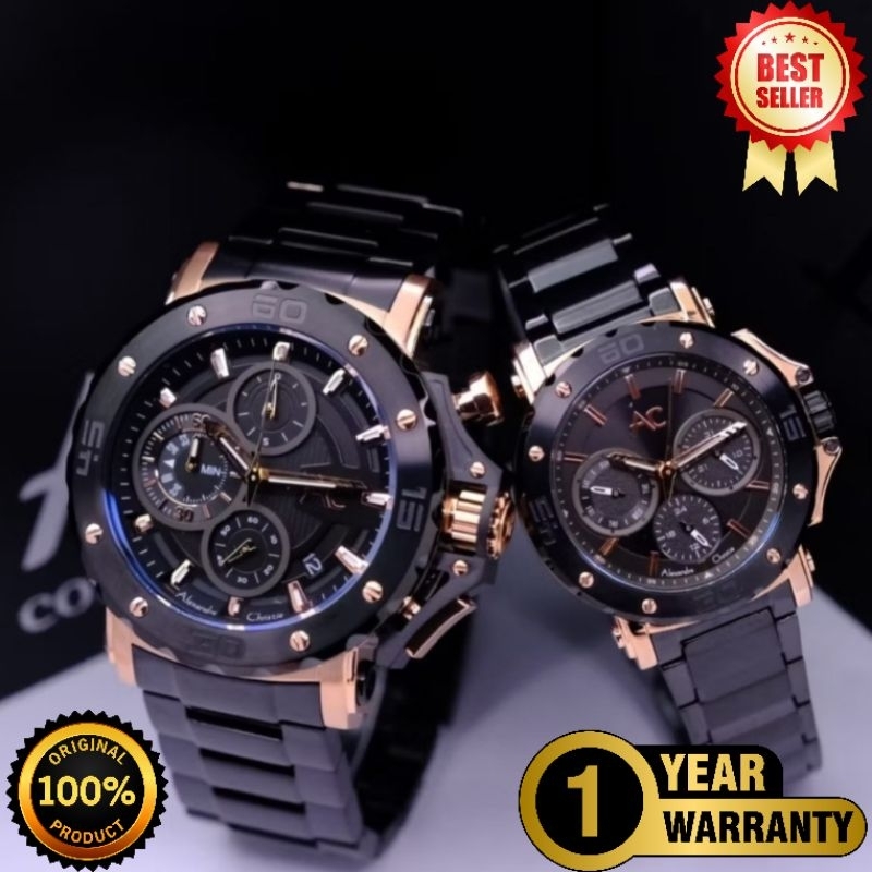 Jam Alexandre Christie Couple AC 9205 Original Garansi Resmi 1 Tahun
