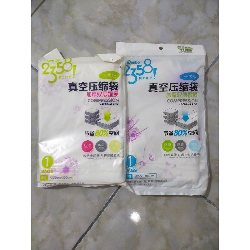 Wenbo Vacuum Plastic Storage Bag Storage Bag - Plastik Kantong Penyimpanan Pakaian Selimut