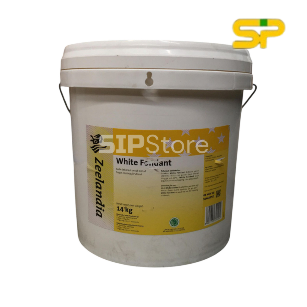 

Zeelandia White Fondant 14kg / Biobianca Fondant / Gula Untuk Dekorasi Donut 14 kg