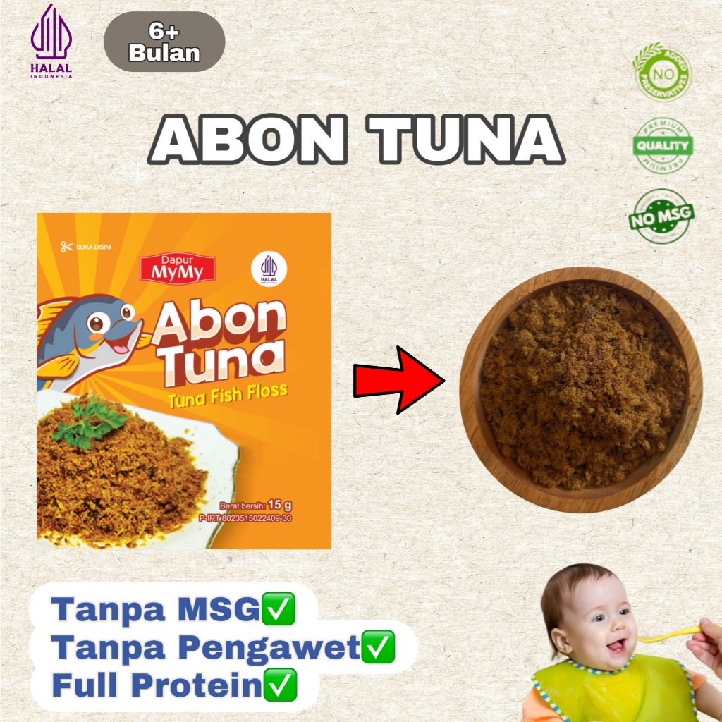 

MyMy- Abon Bayi MPASI Anti GTM Penambah Nafsu Makan Anak Abon Tuna Tanpa Campuran Kemasan Ekonomis