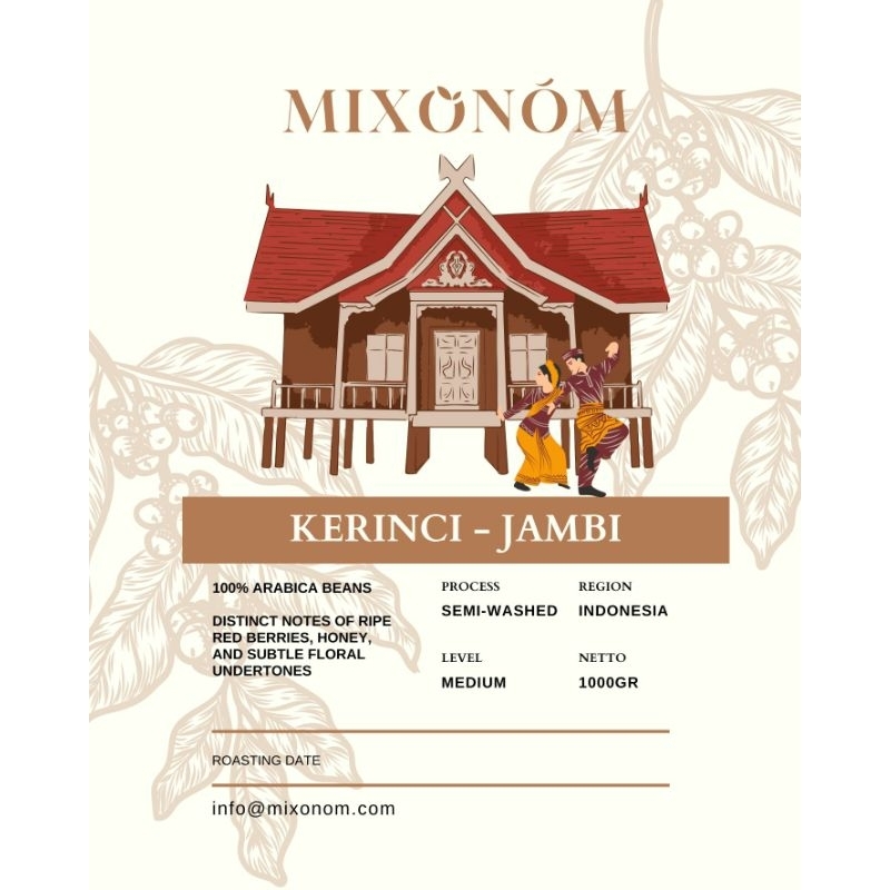 

SINGLE ORIGIN KERINCI MIXONOM 1KG