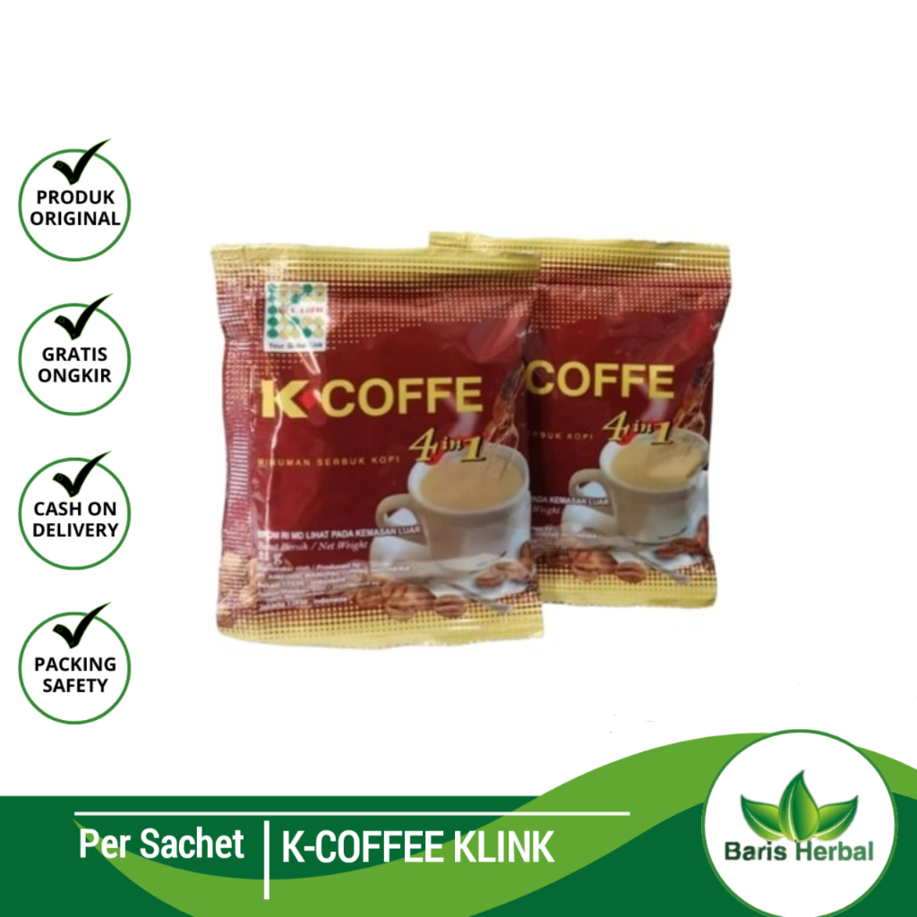 

Kopi K Link 4 In 1 Per Sachet | Kopi Penambah Stamina Tubuh | Kopi Radix | RDX Cafe