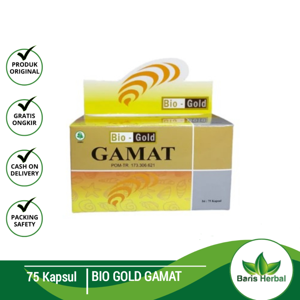 Bio-Gold GAMAT Isi 75 Kapsul ORIGINAL | Kapsul Gamat Emas