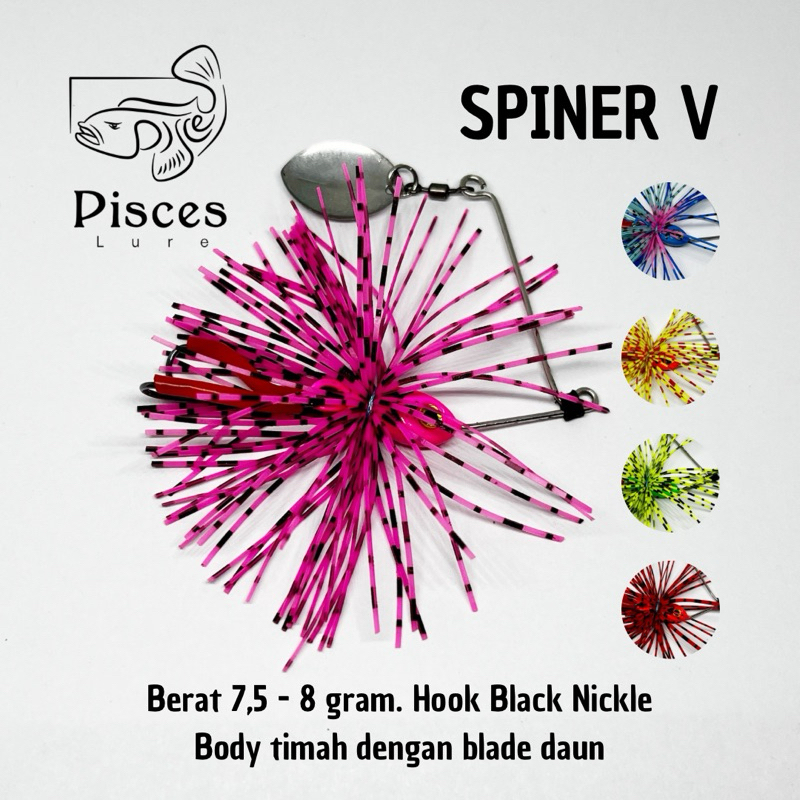 Spiner V Umpan Casting Memancing Ikan Gabus Snakehead Deep Water 8 gram