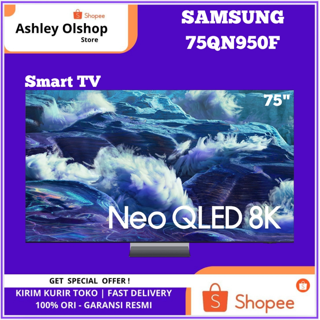 SAMSUNG TV 75QN950F Neo Qled 8K 75 Inch Samsung Smart tv QA75QN950FKXXD Samsung 8K 75QN950