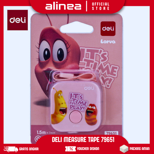 

Alat Ukur Meteran Karakter Larva Lucu Deli Measure Tape 79651 1.5m x 7mm Deli It's Time Play! Measure Tape 79651