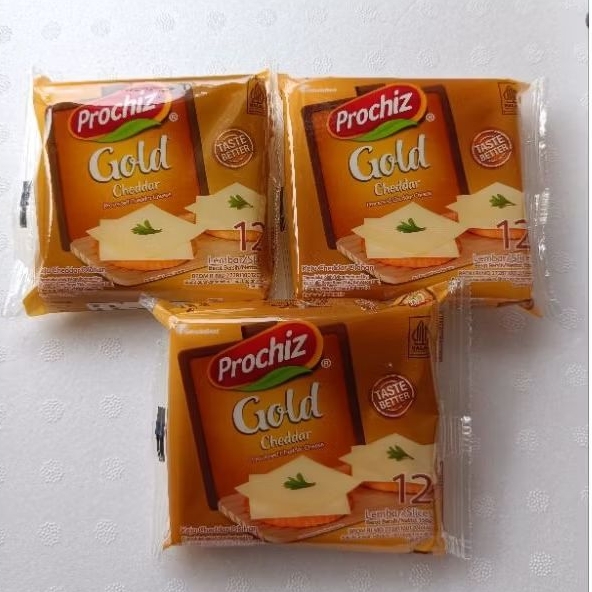 

3 pack keju prochiz gold slice 3×12 lembar