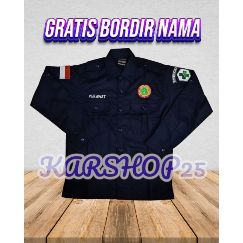 KEMEJA PERAWAT LENGAN PANJANG TERBARU SERAGAM PDH PERAWAT KEMEJA PPNI ATASAN BAJU PPNI