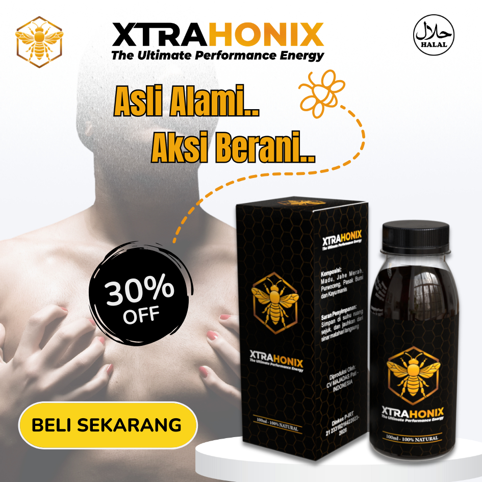 XTRAHONIX Madu Hitam Stamina Pria Madu Herbal Obat Tradisional Penambah Stamina Lelaki Perkasa