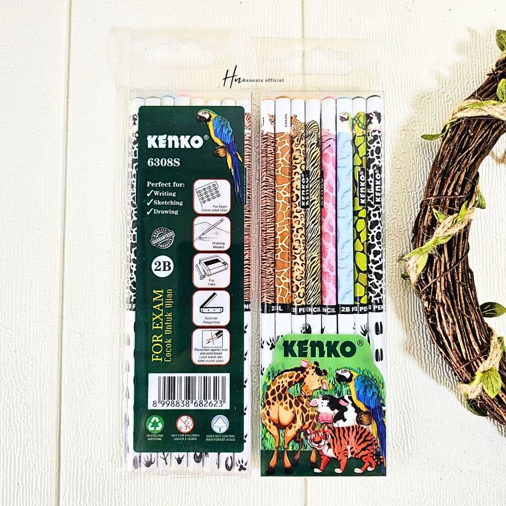 

(8PCS/SET) PENSIL 2B KENKO/PENSIL MURAH/PENSIL KENKO ORIGINAL/PENSIL KARAKTER HEWAN/PENSIL UJIAN/PENSIL KAYU GRAPHITE/(6308S)