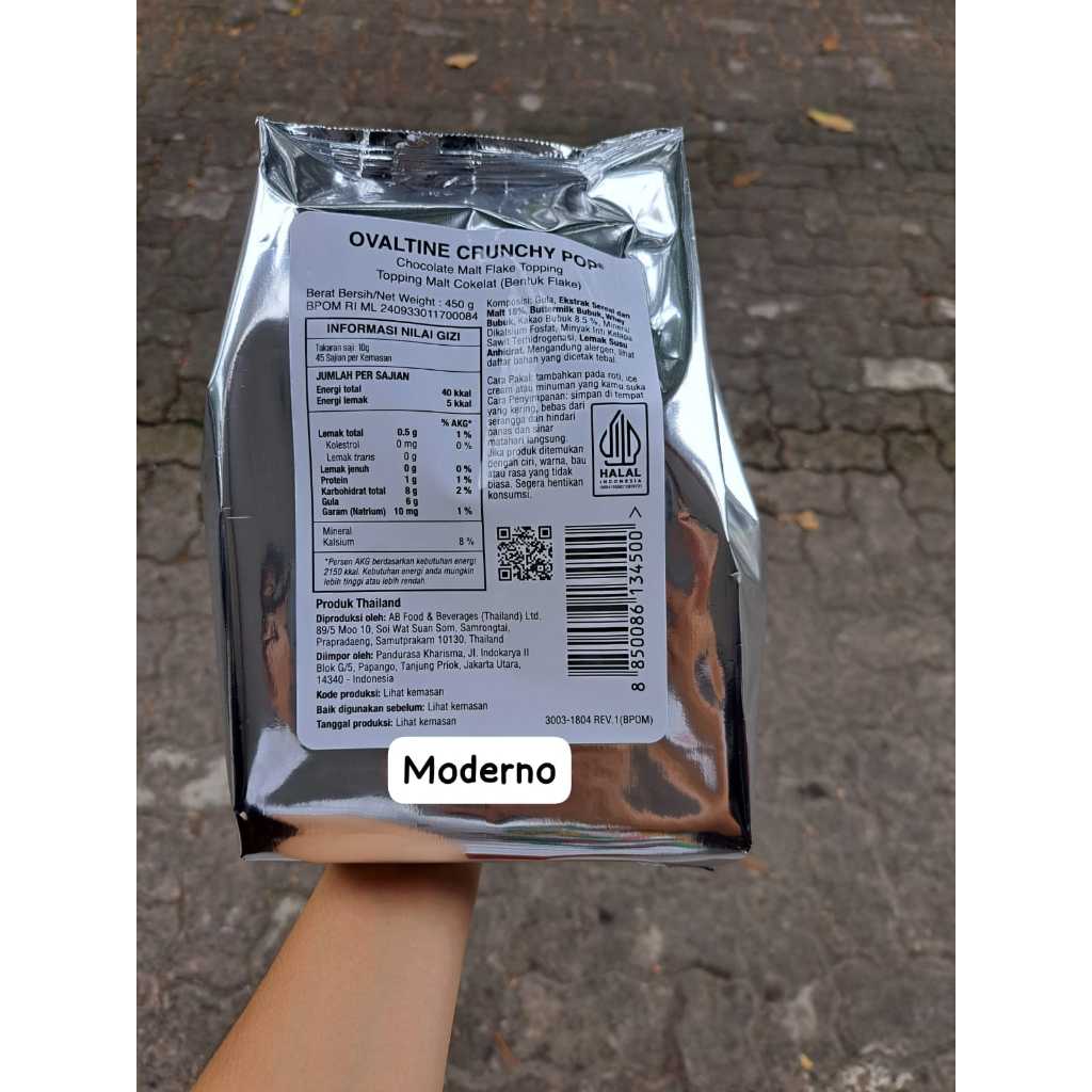 

Ovaltine Crunchy pop Chocolate malt Flakes 450gr