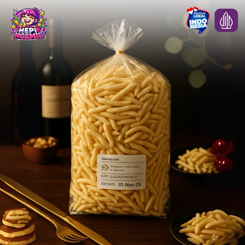 

(BANDUNG) Gabus Keju gurih rasa Keju banget 500 gr