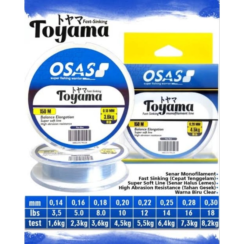 Senar pancing osas toyama 150m