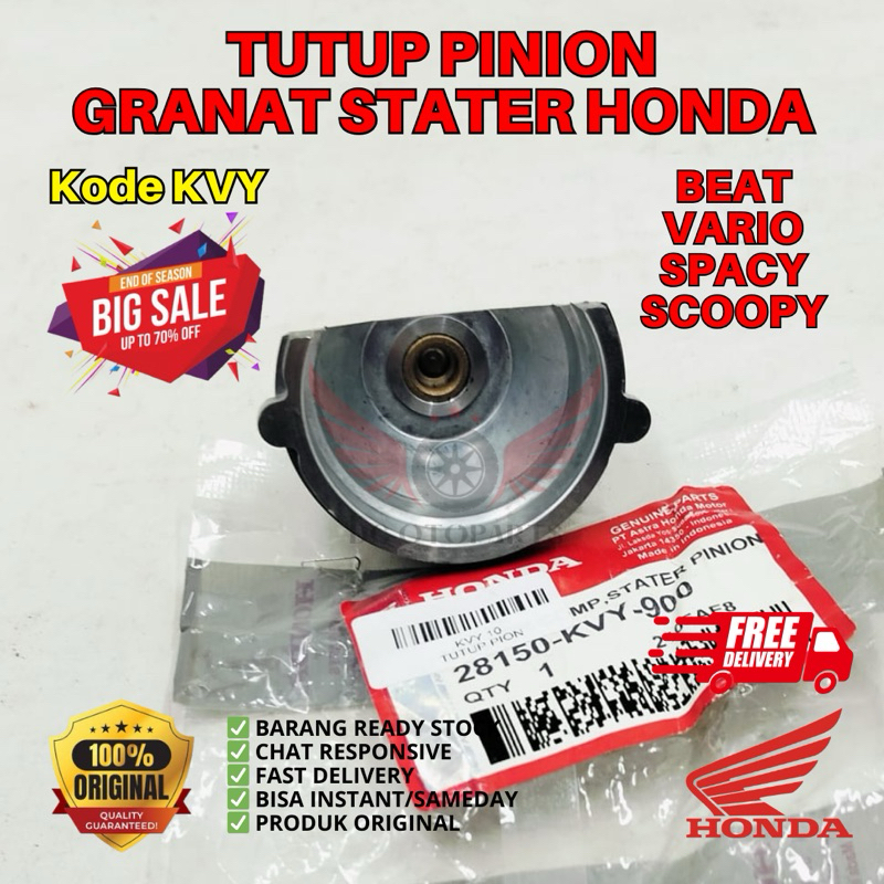 KVY TUTUP PINION GRANAT STATER HONDA BEAT SPACY SCOOPY ORIGINAL AHM HONDA, TUTUP PINON BEAT, TUTUP P