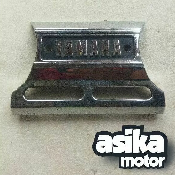 logo simbol emblem depan klason tlakson Crome Yamaha RXKing RX-king Old Cobra Master Original Copota