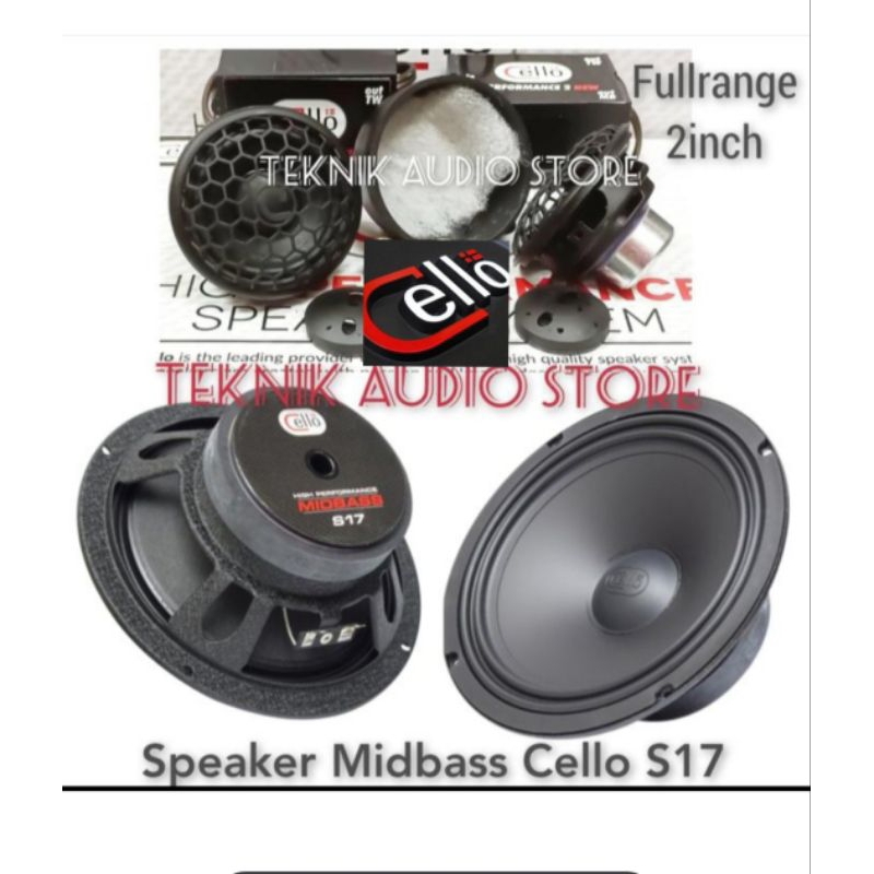 Speaker 2way Cello S17 Dan Fullrange 2inch Cello include Crossover 2way