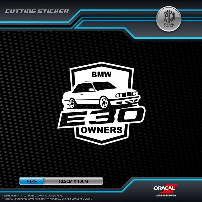 Sticker Cutting BMW E30 Owner Stiker Untuk Kaca Mobil