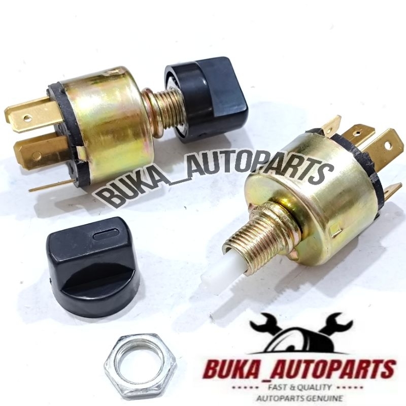 SAKLAR PUTAR / SWIT SWITCH AC MOBIL UNIVERSAL PASANGAN 5 KAKI 3 SPEED BULAT