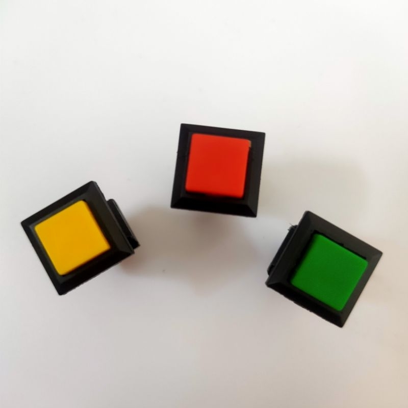 JR 6093 Switch 2pin Push On Kotak 2 Kaki Saklar Persegi 2pin Switch Telolet Push On Button