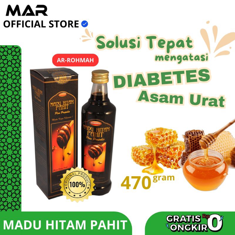 

MADU HITAM PAHIT AR-ROHMAH ORIGINAL 470gram