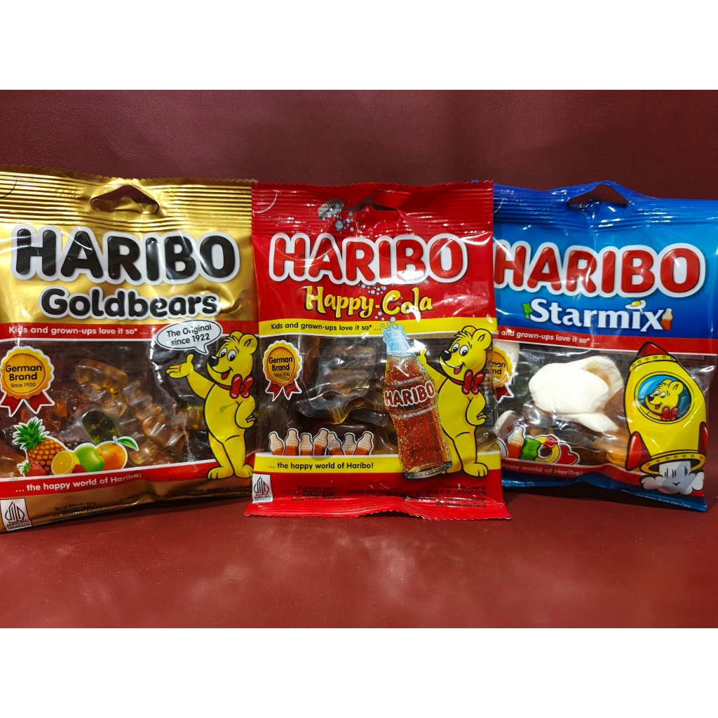 

Haribo Permen Gummy Import 80g - Permen Jelly Lunak Haribo German
