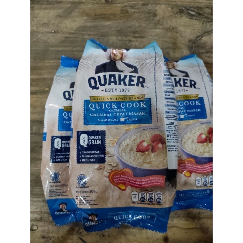 

Quaker Quick Cooking Oatmeal 200gram Expired Januari 26