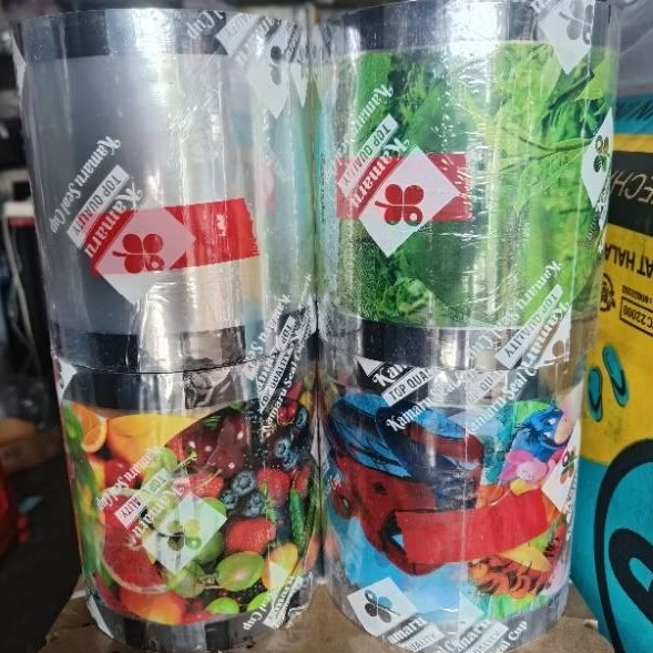 Plastik LID / Sealer Bening / Sealer Cup Plastik / Sealer Motih Teh / Sealer Motif Buah / Sealer Cup