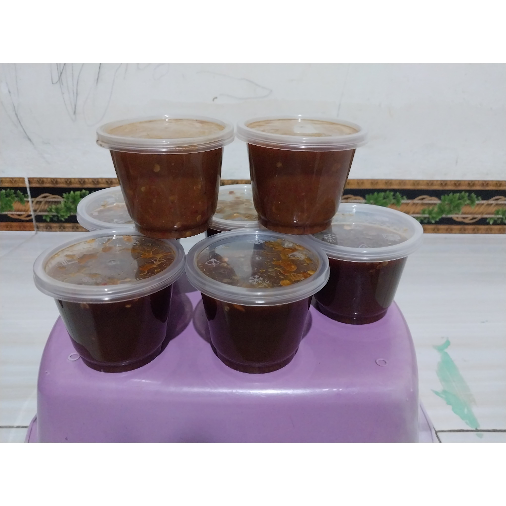

Sambal bumbu Rujak buah Asin Terasi Petis khas pantura Tuban - Paciran