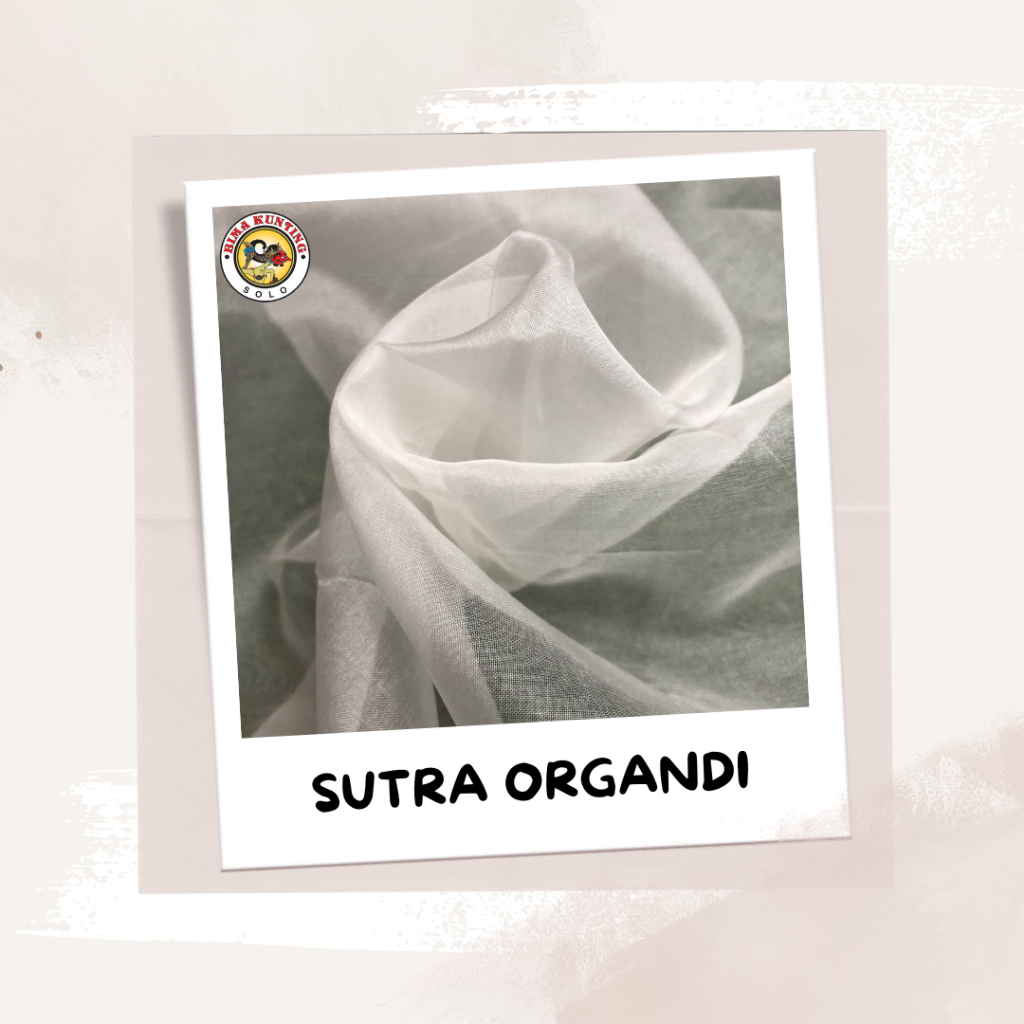 Sutra Organdi Kaca 100% Asli Sutra dalam "Yard"