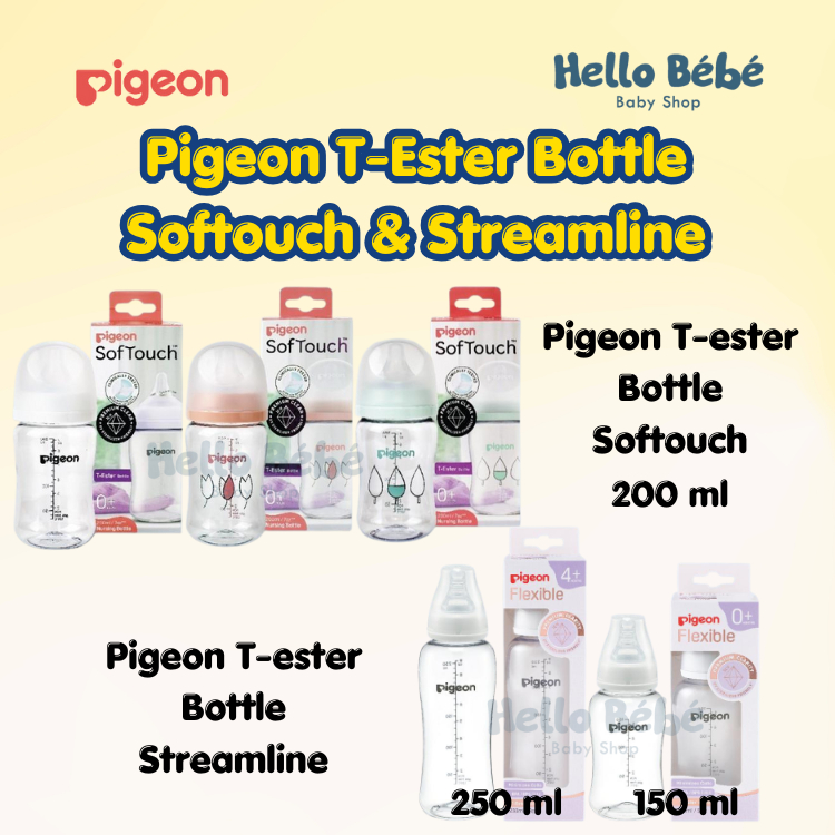 Pigeon Bottle T-Ester Softouch & Streamline - Pigeon Botol Tipe T-Ester