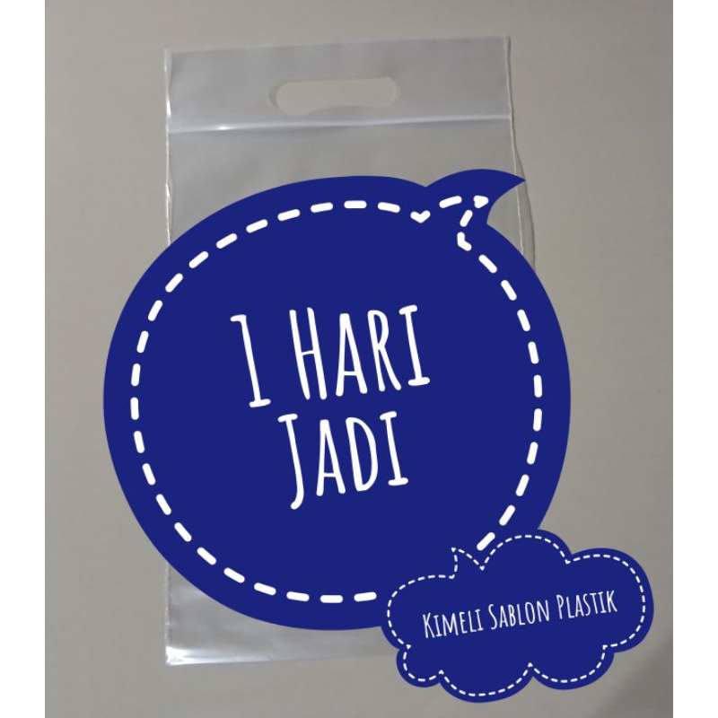 

Sablon plastik untuk snack travel dll klip ziplock transparan 20x30+5