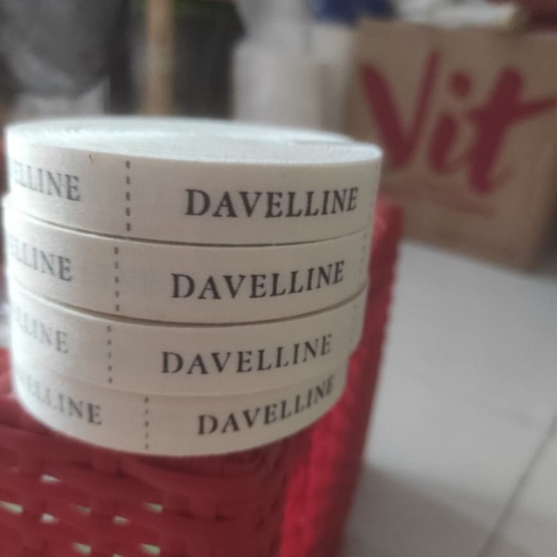 

Sablon Pita Katun 2cm (free desain)