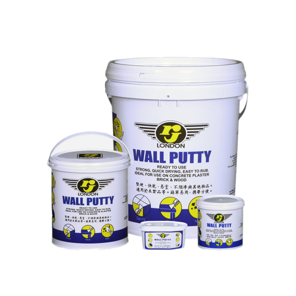 Putih White Dempul RJ Wall Putty 500g 1000Gram 5000G Tembok Flamir Dinding Kayu Plamir Kompon Wood P