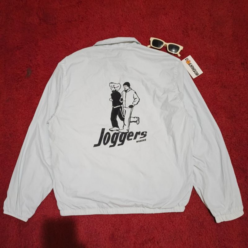 Wkndrs joggers blouson jacket windbreaker tracktop atasan sport olahraga back hit print gambar kerah
