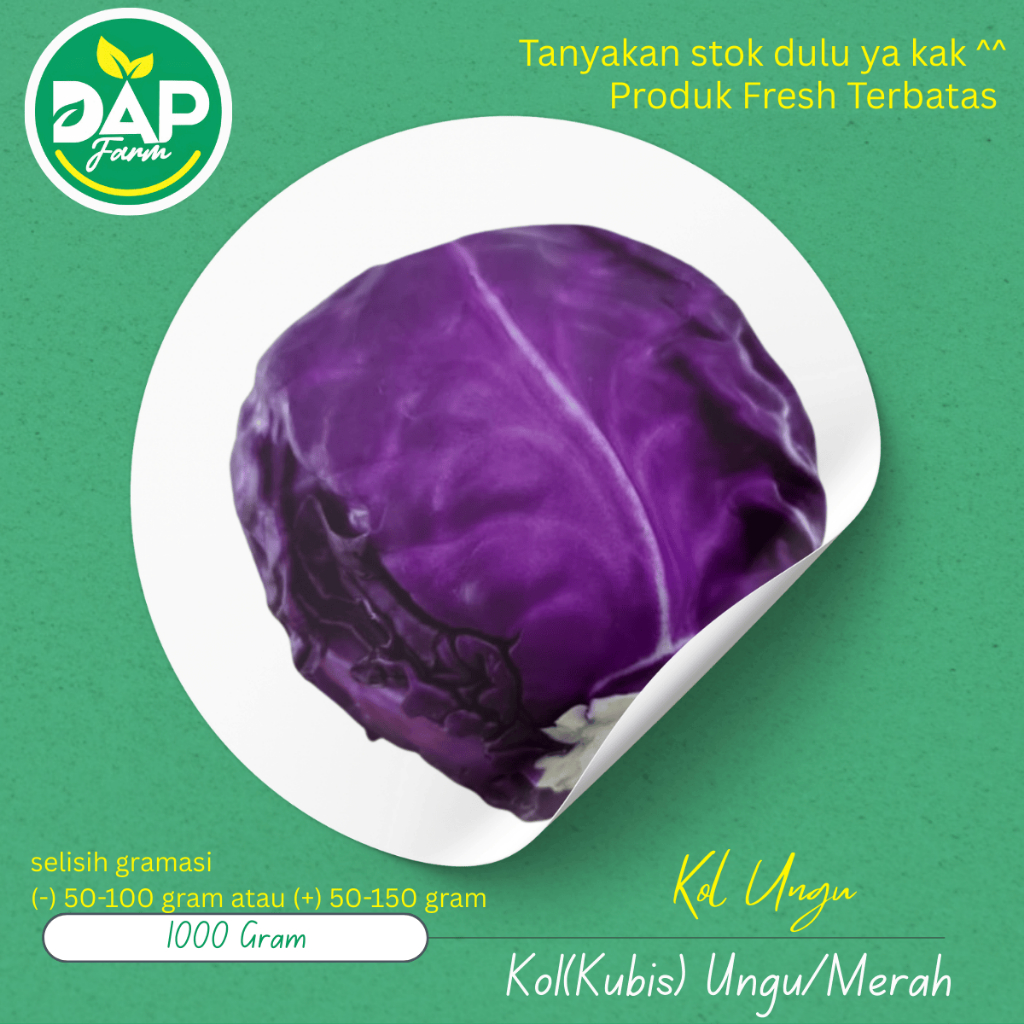 

Kol Ungu Import / Red Cabbage/ DAP Farm/ Sayur Segar Jakarta
