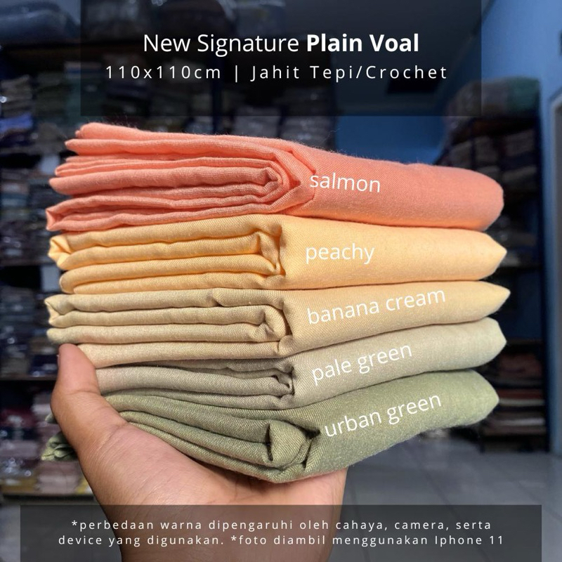 MIRACLE SCARVES GROSIR |  New Paris Premium (Plain Voal) | Jahit Tepi 110x110 | TANPA LABEL |  Hijab