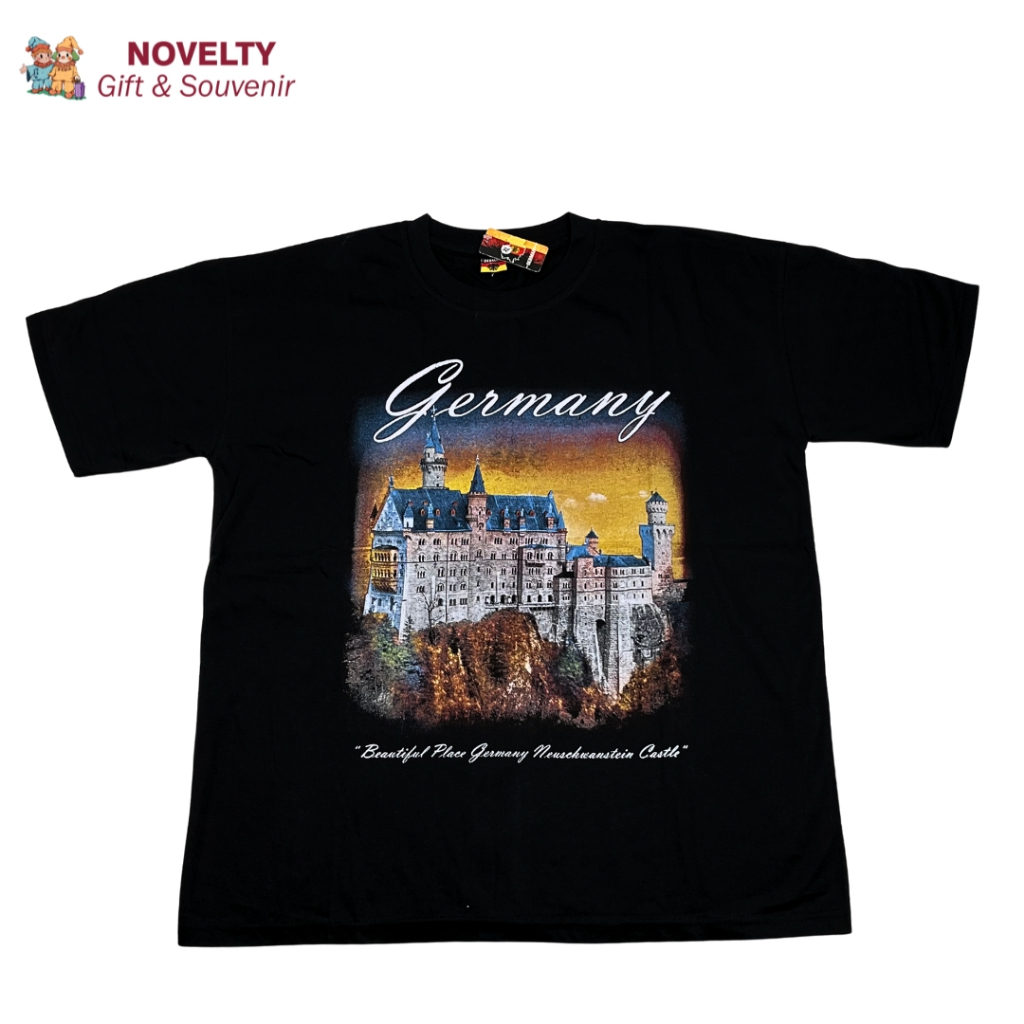 Souvenir kaos / kaus Germany warna hitam dari negara Jerman