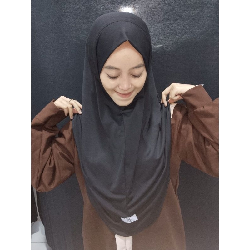 Hijab Bergo "dhinda" instant PED melayu