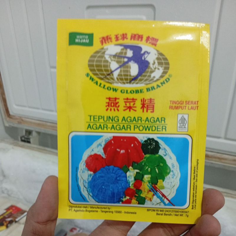 

Swallow agar agar warna hijau uk 7gr