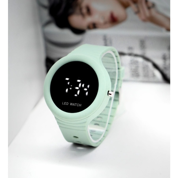 Jam Tangan Led Digital Pria Wanita Rubber Electronic Fashion Couple Anak Remaja Premium Rm053