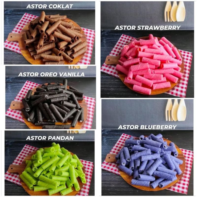 

wafer stick roll kecil / astor kecil aneka rasa / astor barcelona 500gr