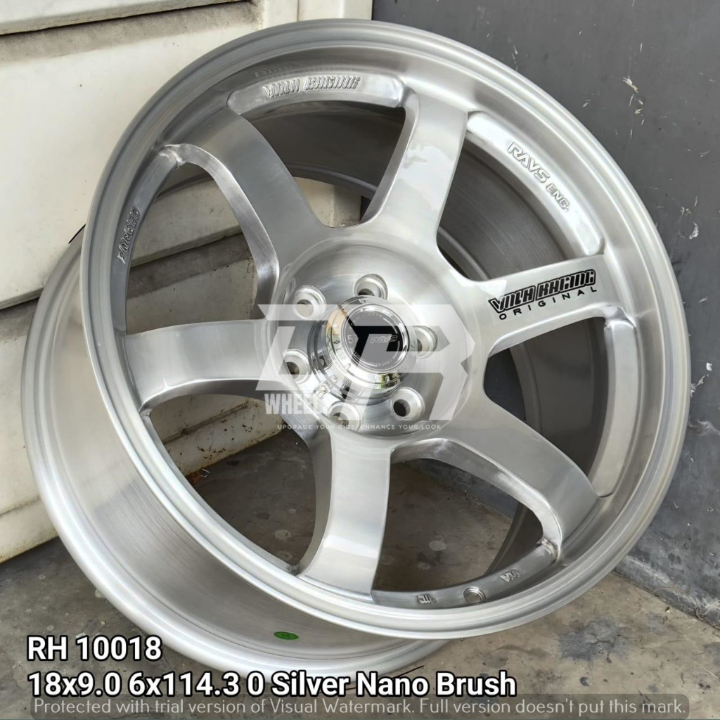 Velg mobil model offroad nissan NAVARA ring 18 lubang 6x114,3 silver nano brush